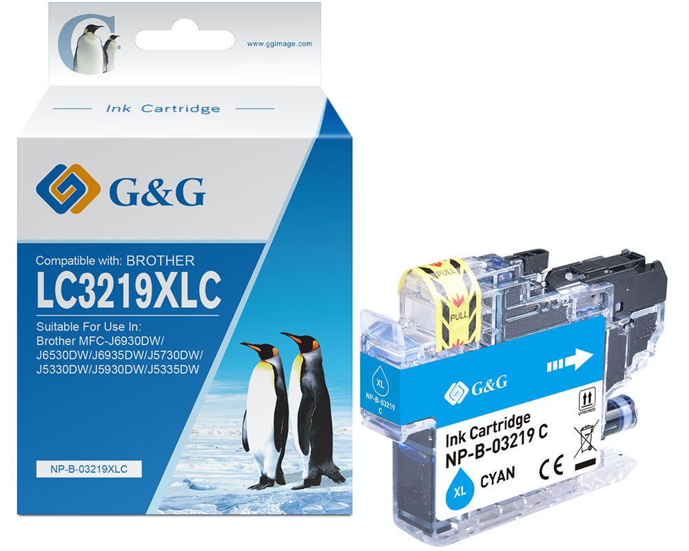 G&G Druckerpatrone kompatibel zu Brother LC-3219C Cyan 