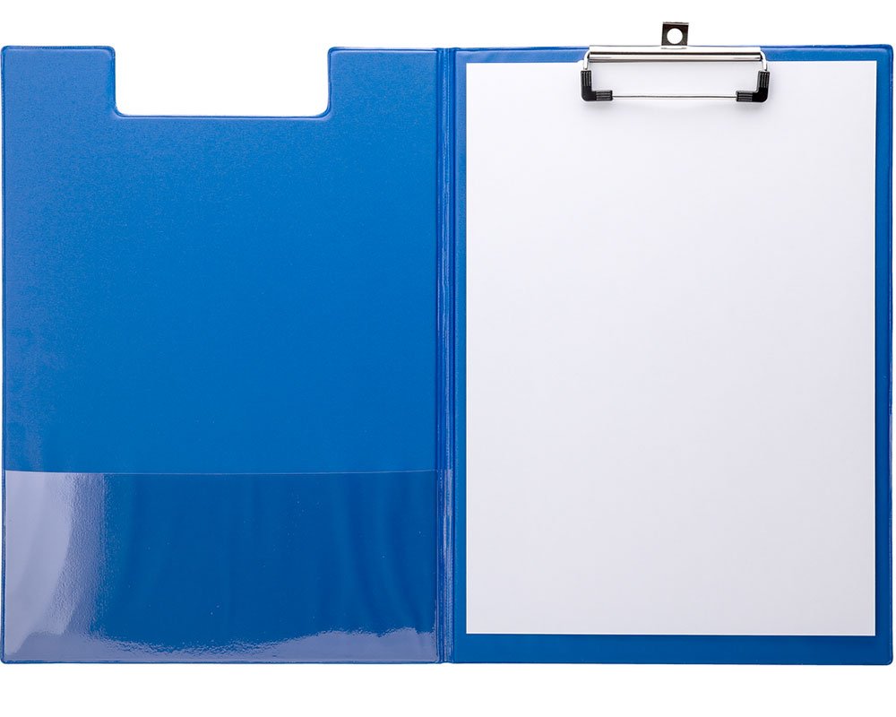 DIN A4 dunkelblau Dokumentenmappe mit Klemmbrett Klemmbrettmappe Farbe 