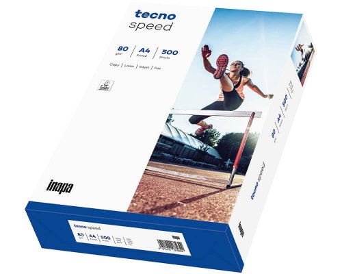 500 Blatt Druckerpapier/ Kopierpapier inapa tecno speed A4 weiß 80g