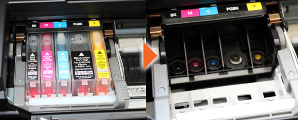 Tintenpatronen beim Canon Drucker