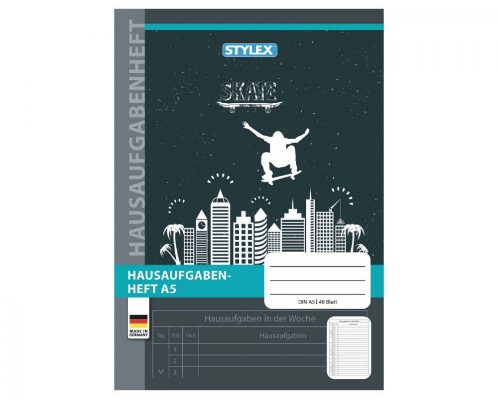 Hausaufgabenheft A5 - für 1 Jahr - 48 Blatt von Stylex