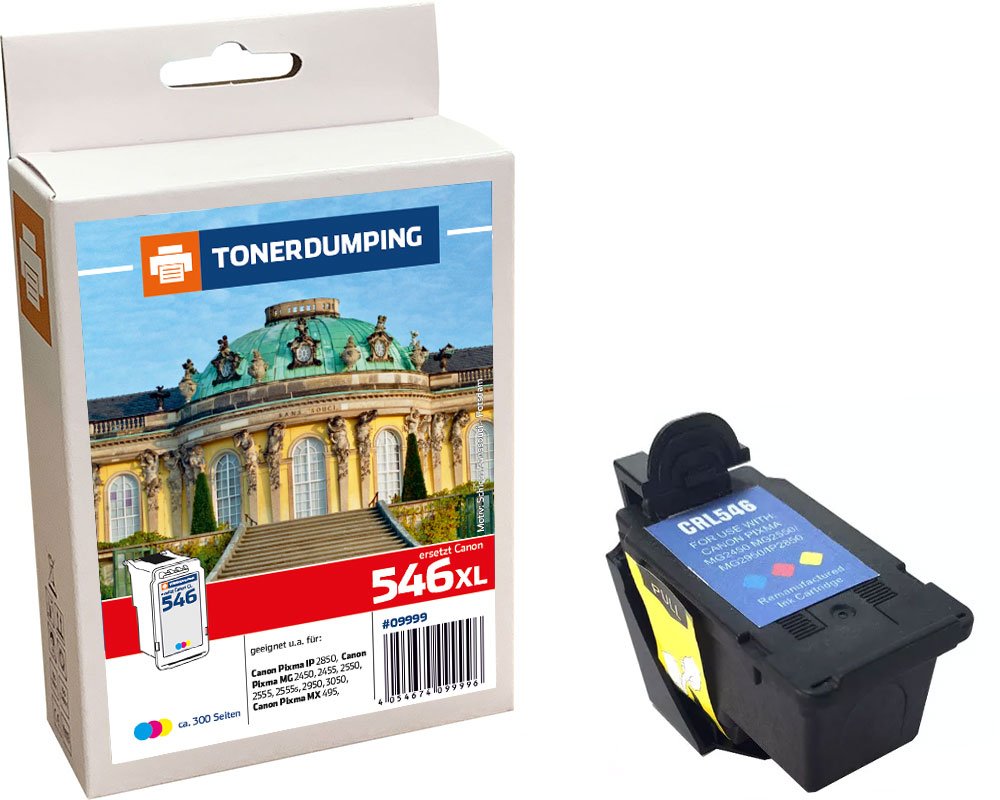 Kompatibel mit Canon CL-546XL/ 8288B001 XL-Druckerpatrone Color [modell] von TONERDUMPING