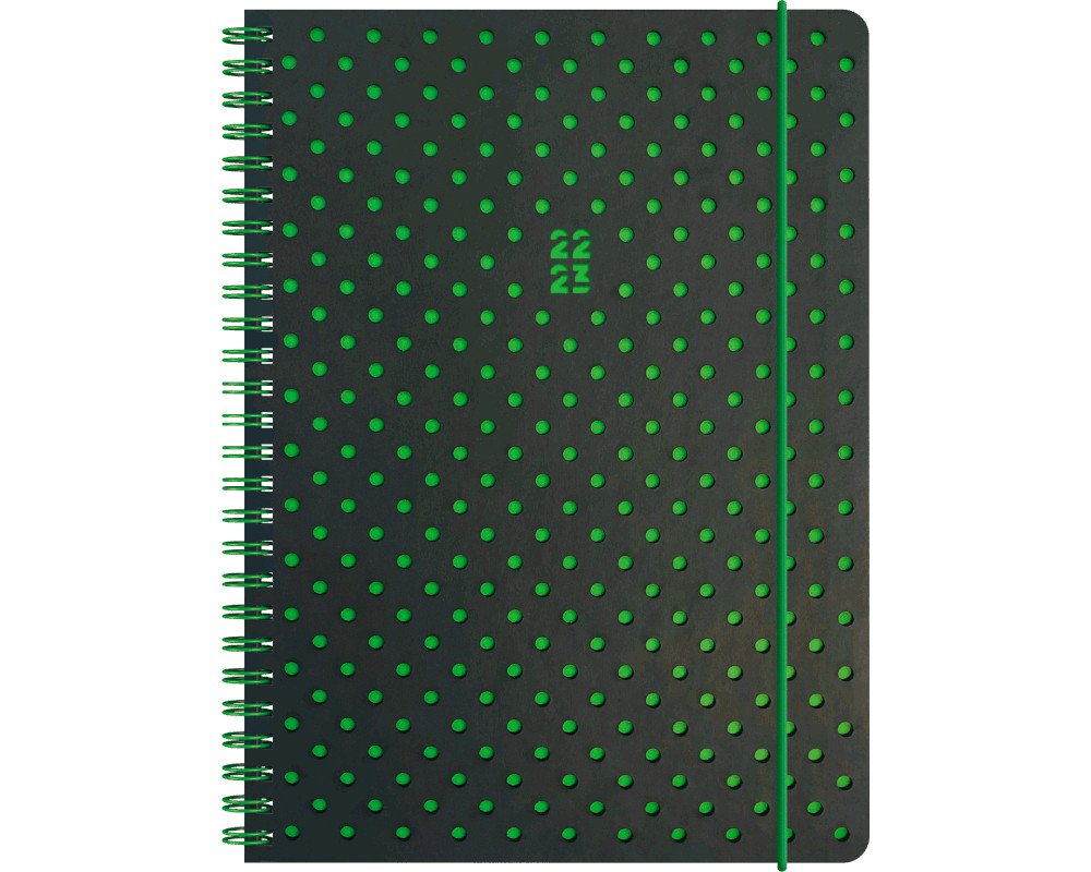 BRUNNEN 18-Monats-Kalender 2022/2023 (Juli 22 - Dez 23) Din A5 Grey&Green - auch als Schülerkalender geeignet