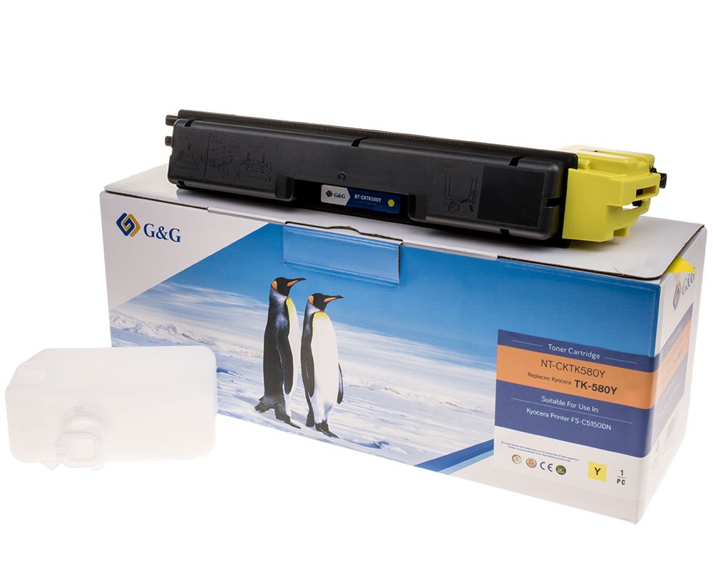 Kompatibel mit Kyocera TK-580Y/1T02KTANL0 Toner Gelb [modell] - Marke: G&G