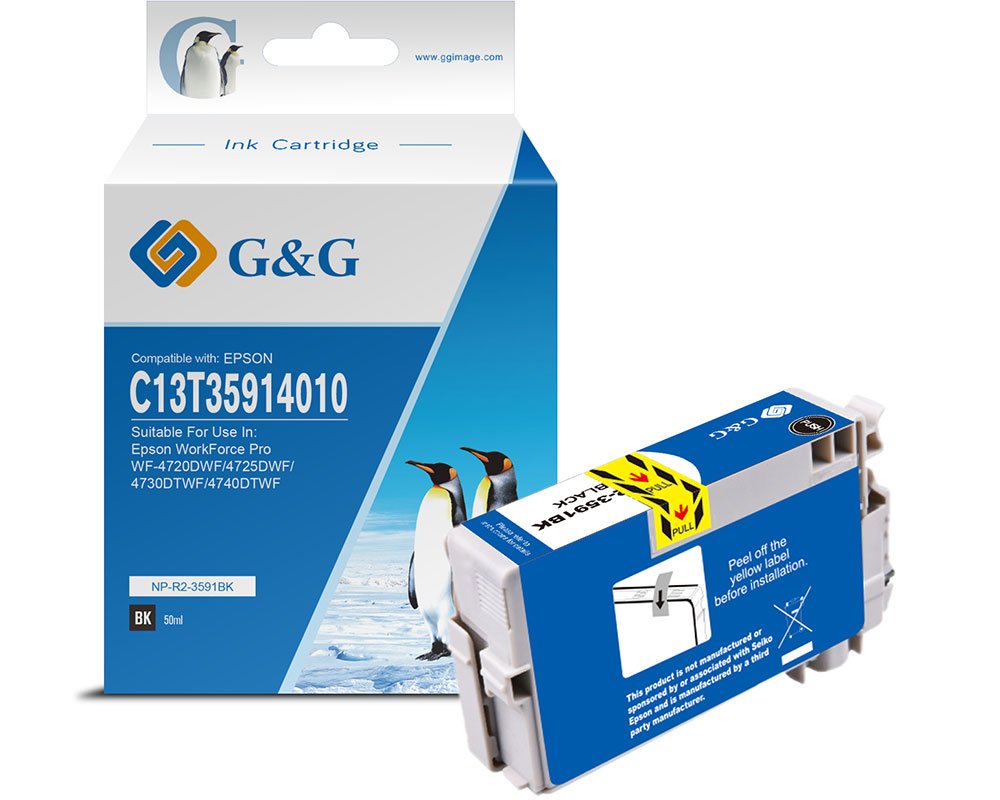 Kompatibel mit Epson 35XL Druckerpatrone Schwarz [modell] - Marke: G&G