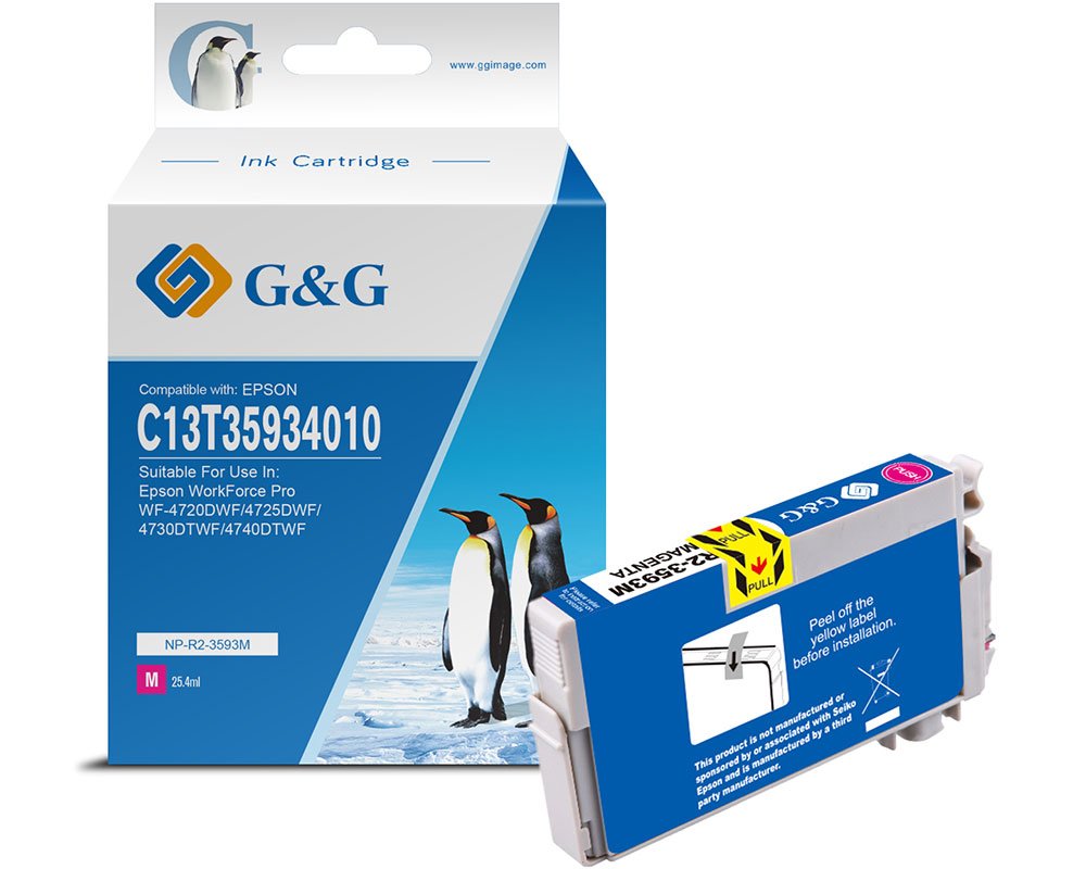 Kompatibel mit Epson 35XL Druckerpatrone Magenta [modell] - Marke: G&G