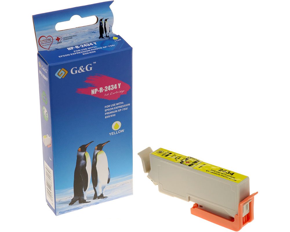 Kompatibel mit Epson 24XL/ T2434 Druckerpatrone Gelb [modell] - Marke: G&G