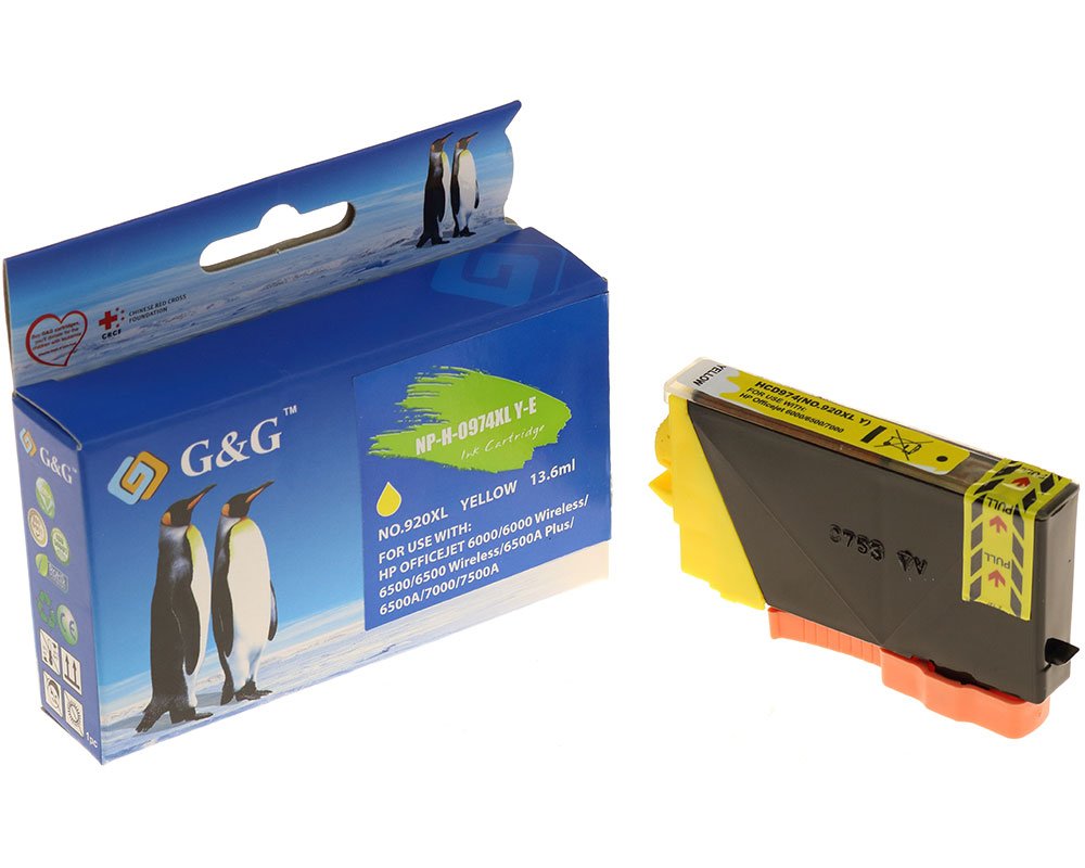 Kompatibel mit HP 920XL/ CD974AE XL-Druckerpatrone Gelb [modell] - Marke: G&G