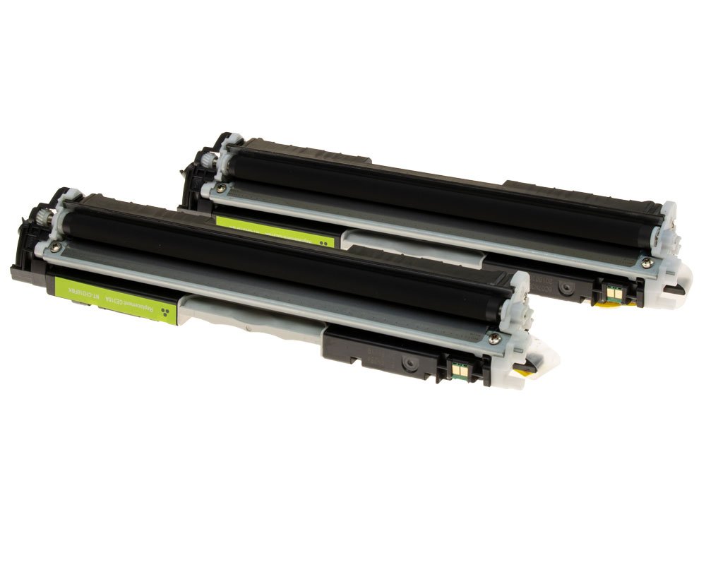 Kompatibel mit HP 126A / CE310AD / Canon 729BK Toner Doppelpack: 2x Schwarz [modell] von TONERDUMPING