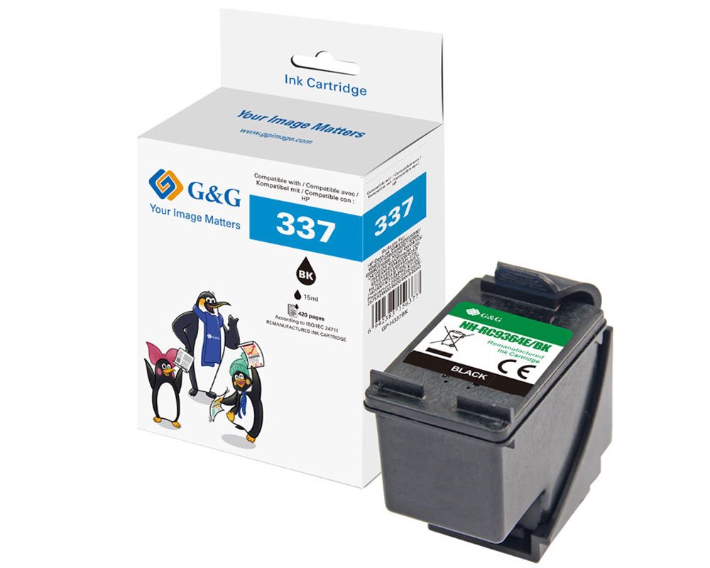 Kompatibel mit HP HP 337 Druckerpatrone Schwarz [modell] - Marke: G&G