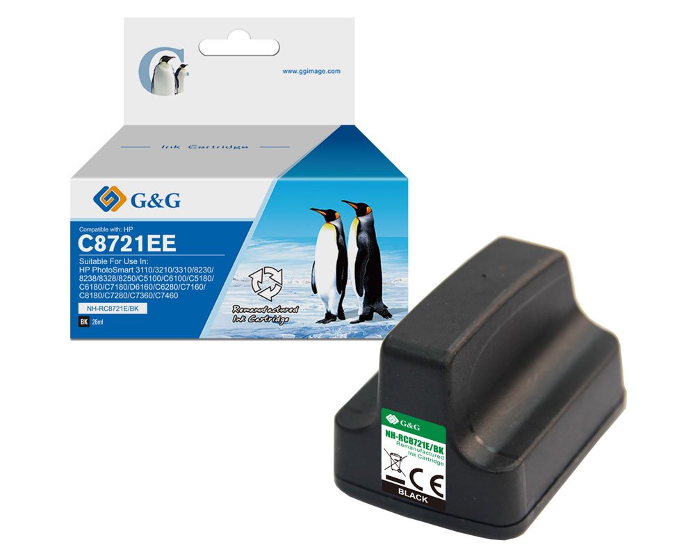 Kompatibel mit HP 363/ C8721EE XL-Druckerpatrone Schwarz [modell] - Marke: G&G
