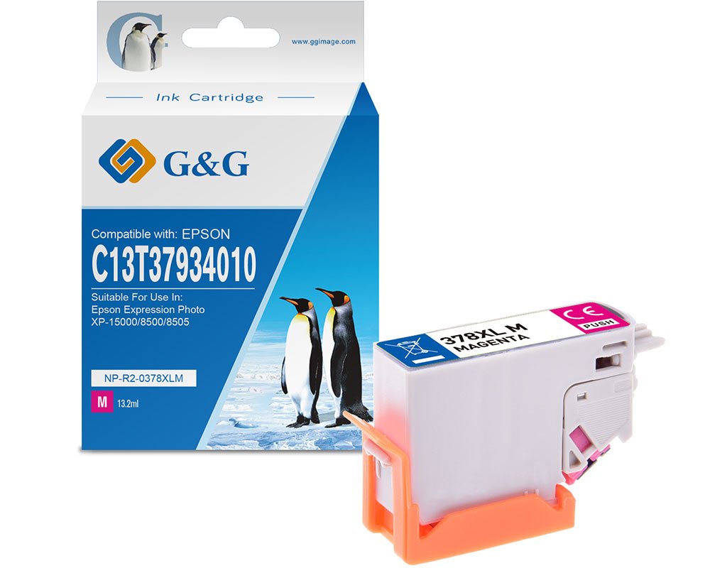 Kompatibel mit Epson 378XL/ C13T37934010 XL-Druckerpatrone Magenta [modell] - Marke: G&G