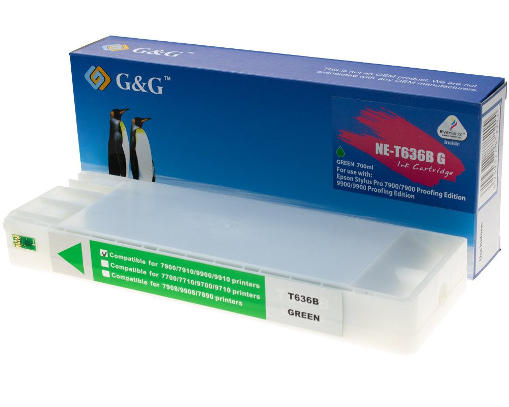 Kompatibel mit Epson T636B / C13T636B00 Druckerpatrone Grün [modell] - Marke: G&G