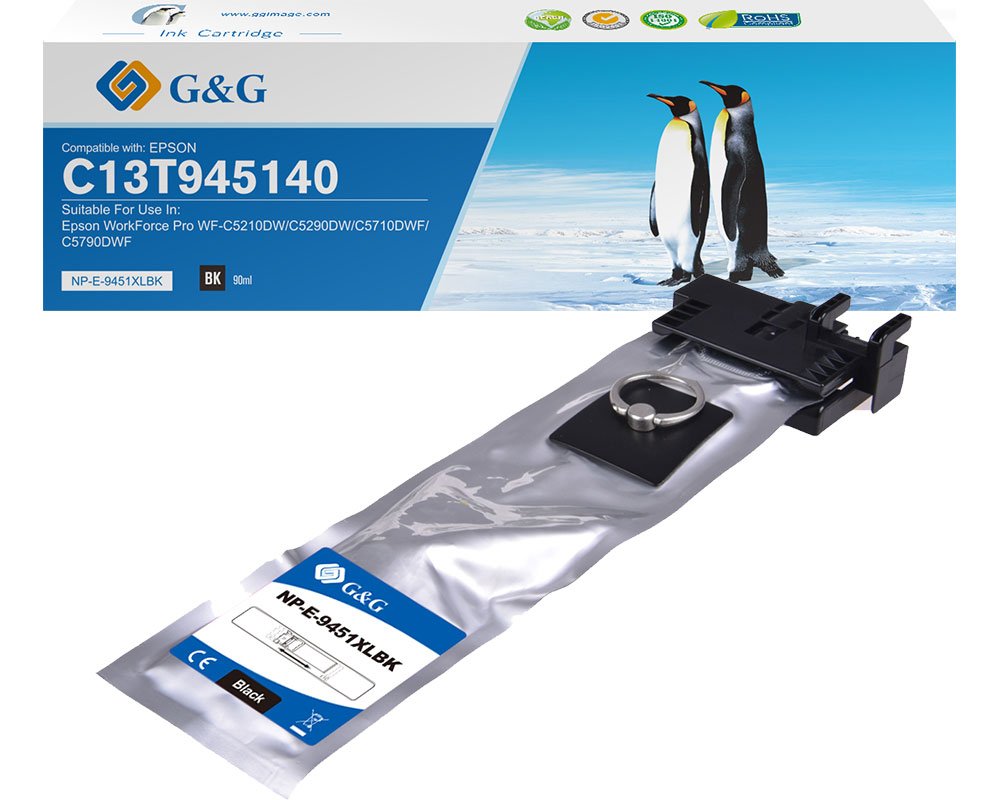 Kompatibel mit Epson T9451 Druckerpatrone Schwarz [modell] - Marke: G&G