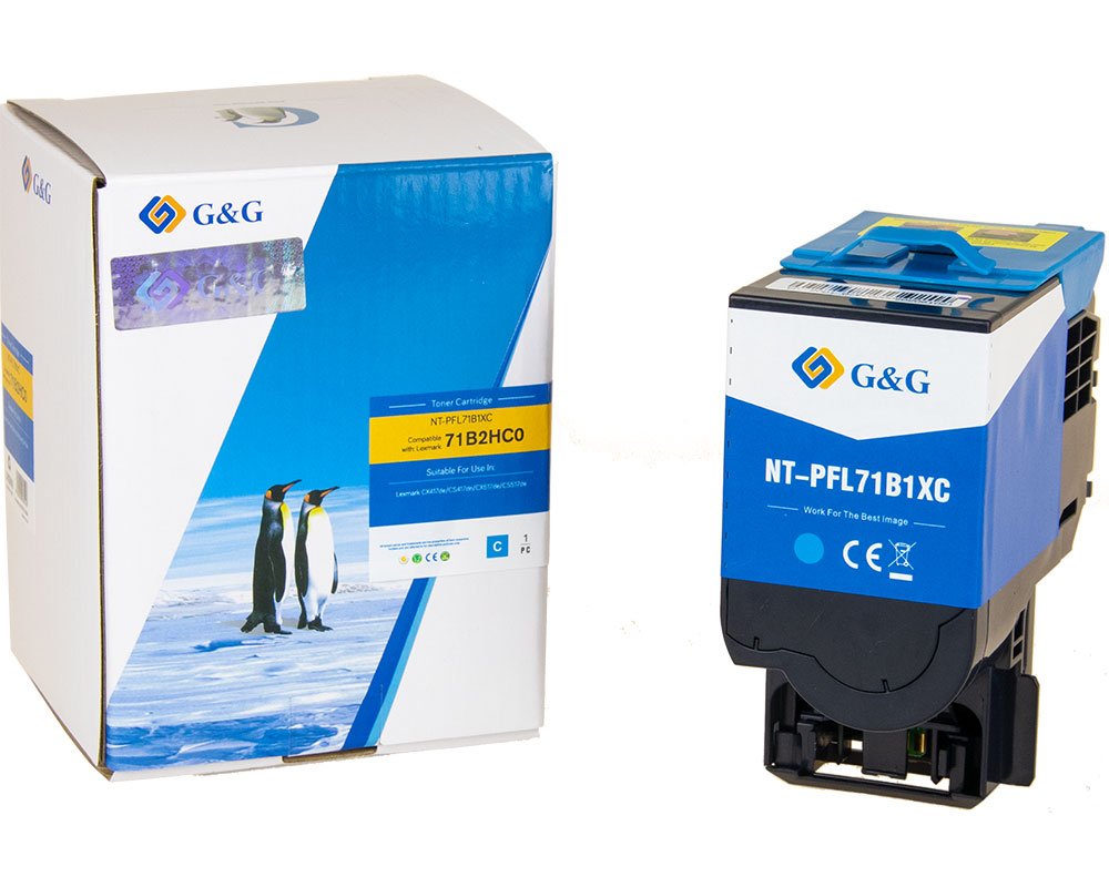 Kompatibel mit Lexmark 71B2HC0 XL-TonerCyan [modell] (3.500 Seiten) - Marke: G&G