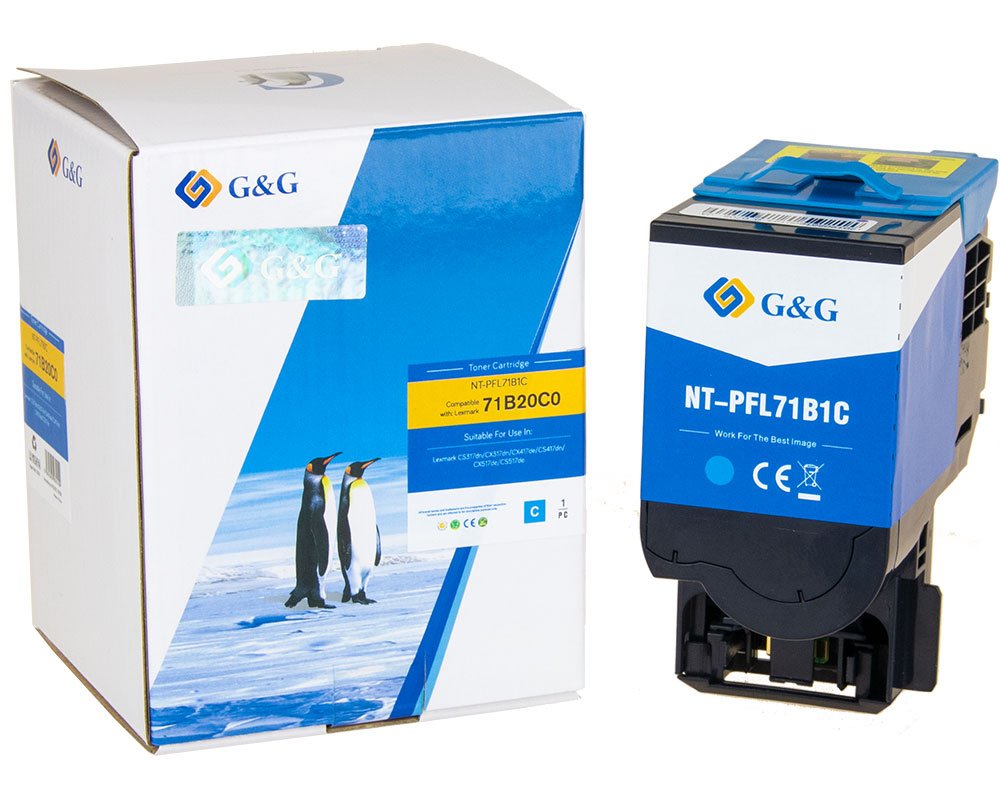 Kompatibel mit Lexmark 71B20C0 Toner Cyan [modell] (2.300 Seiten) - Marke: G&G