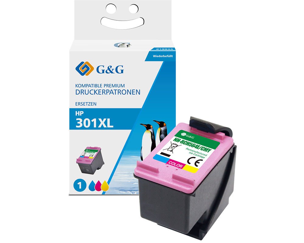 Kompatibel mit HP 301XL/ CC564EE XL-Druckerpatrone Color [modell] - Marke: G&G