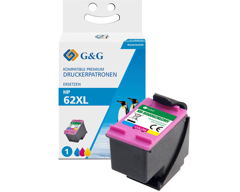 Kompatibel mit HP 62XL/ C2P07AN Druckerpatrone Color [modell] - Marke: G&G