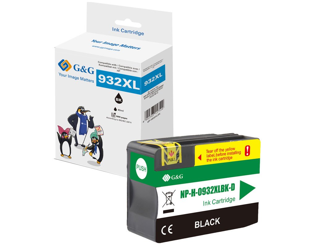 Kompatibel mit HP 932XL/ CN053AE XL-Druckerpatrone Schwarz [modell] - Marke: G&G