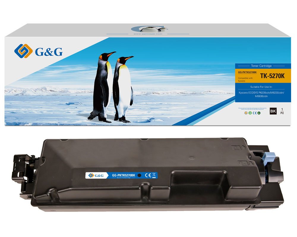 Kompatibel mit Kyocera TK-5270K Toner (8.000 Seiten) Schwarz [modell] Marke: G&G