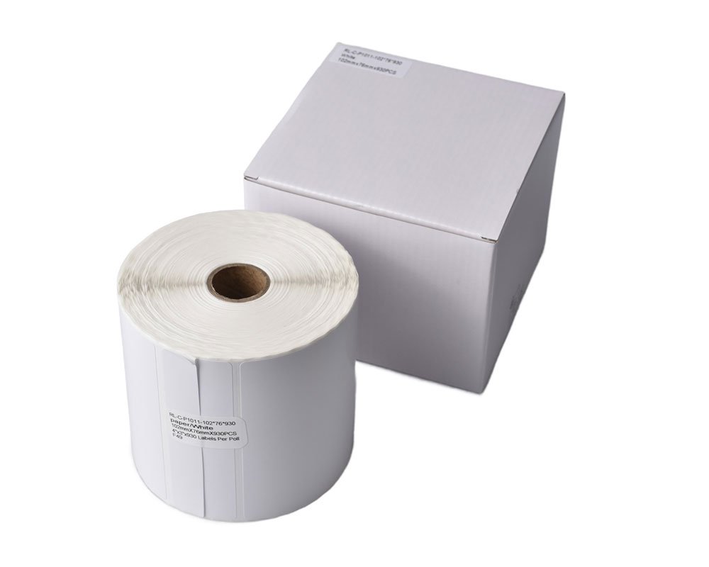 G&G Etiketten (930 Etiketten/ 102 x 76mm) gestrichenes Papier, bedingte Resistenz gegen Feuchtigkeit und Fette, perforiert [modell] - Marke: G&G