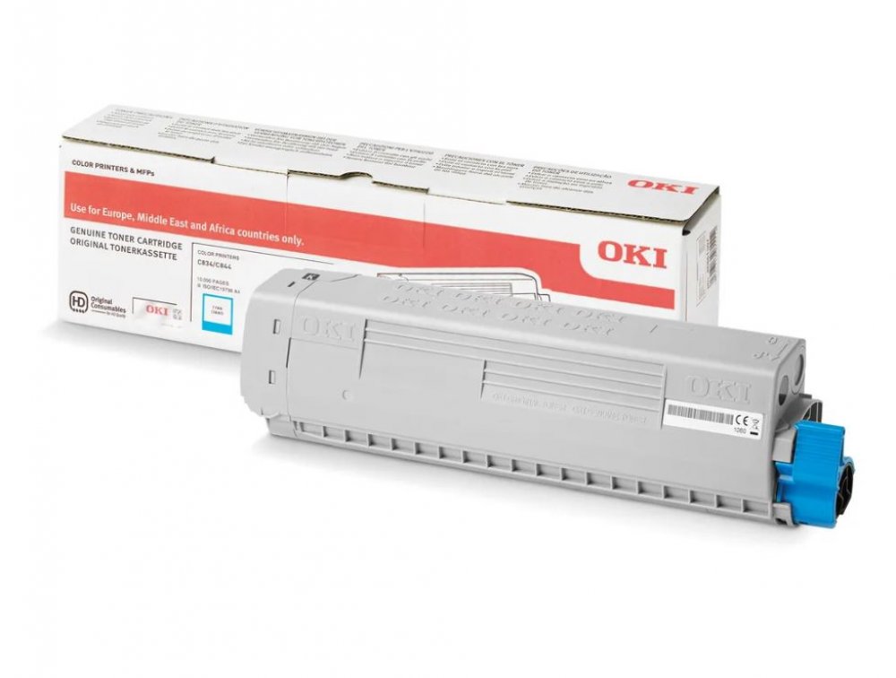 OKI Toner 46861307 Cyan [modell] Hohe Kapazität (10.000 Seiten)