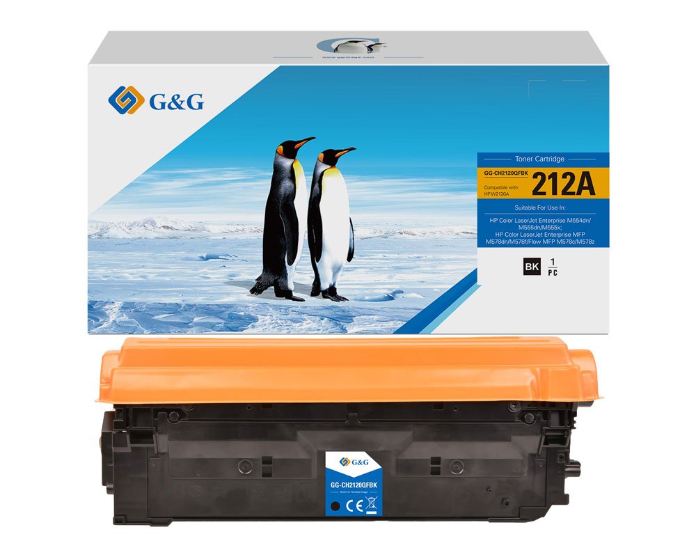 Kompatibel mit HP 212A Toner W2120A [modell] schwarz (5.500 Seiten) Marke: G&G