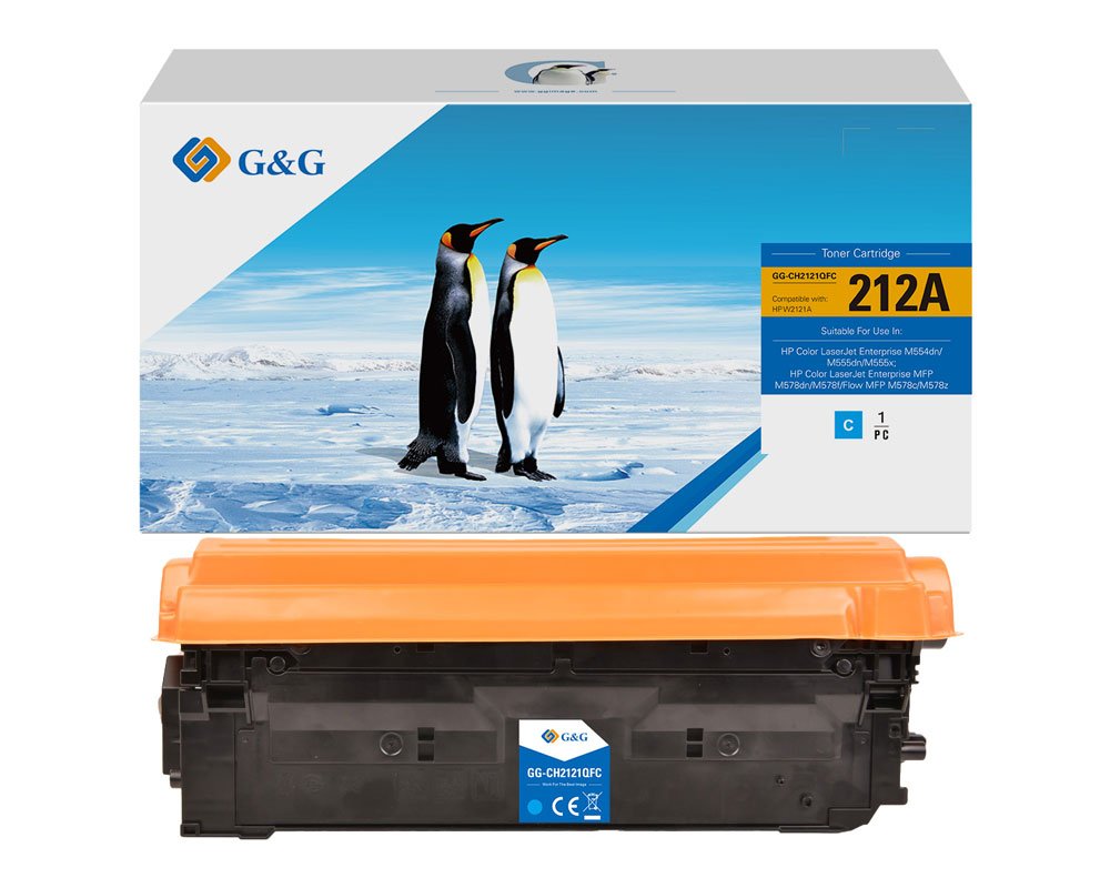 Kompatibel mit HP 212A Toner W2121A [modell] cyan (5.500 Seiten) Marke: G&G