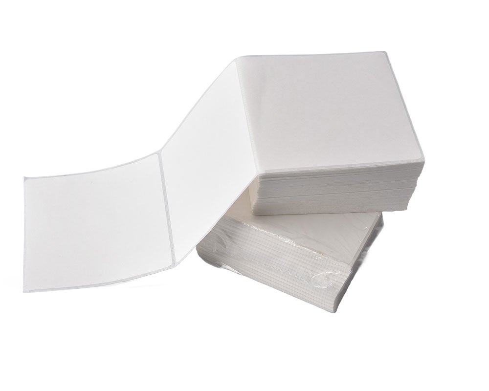 G&G Etiketten 500 Stück 100 x 100 mm weiß Z-Faltung
