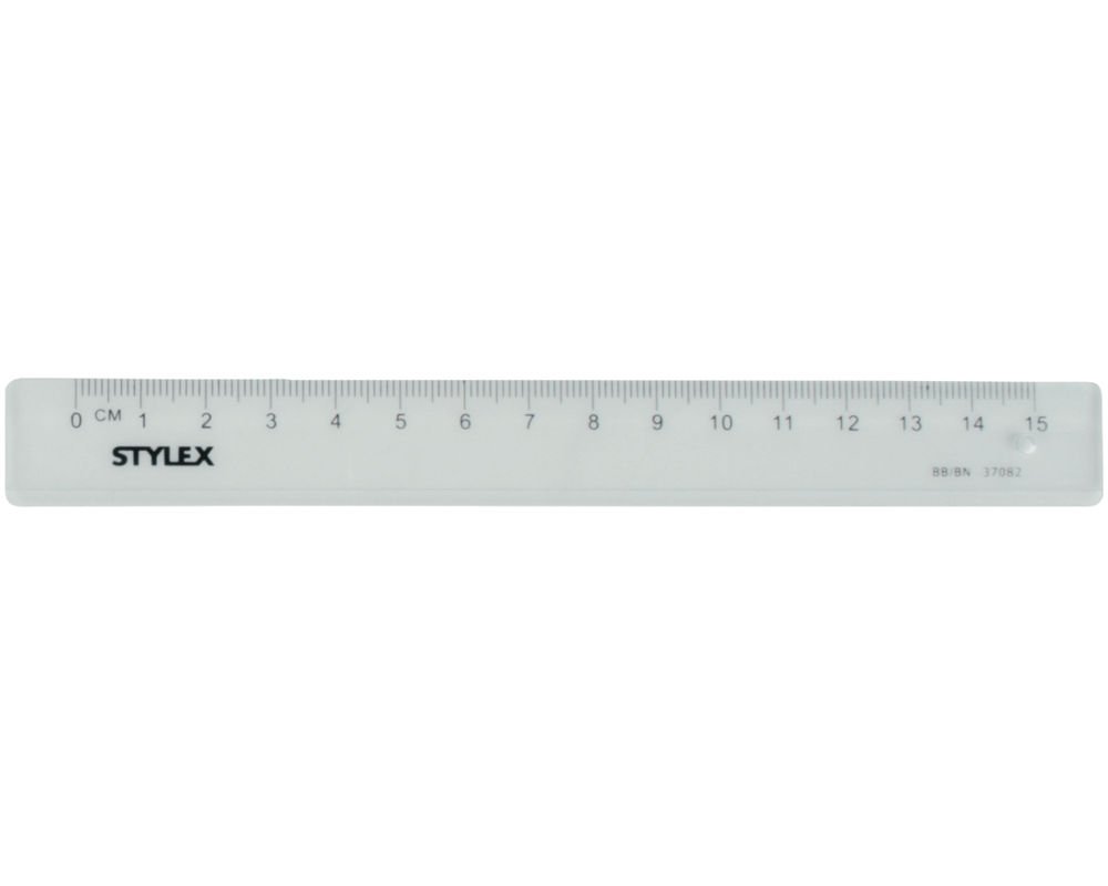 Lineal 15 cm, transparent, von Stylex