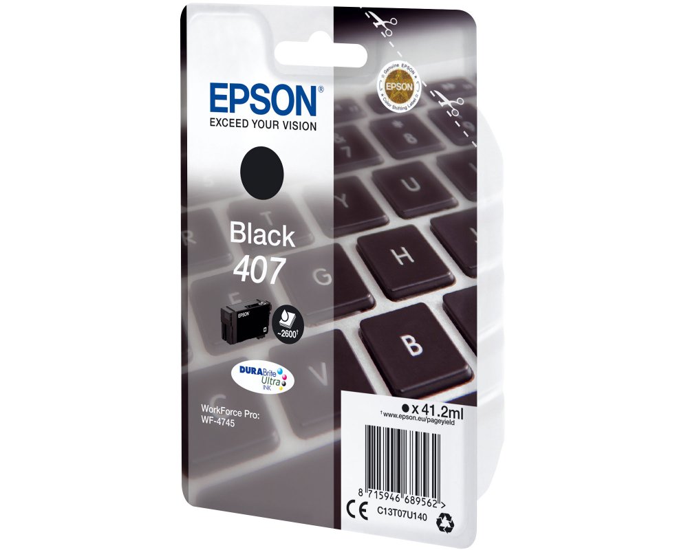 EPSON Original Tinte 407 Keyboard [modell] schwarz