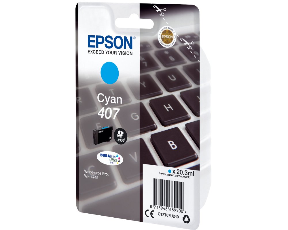 EPSON Original Tinte 407 Keyboard [modell] cyan