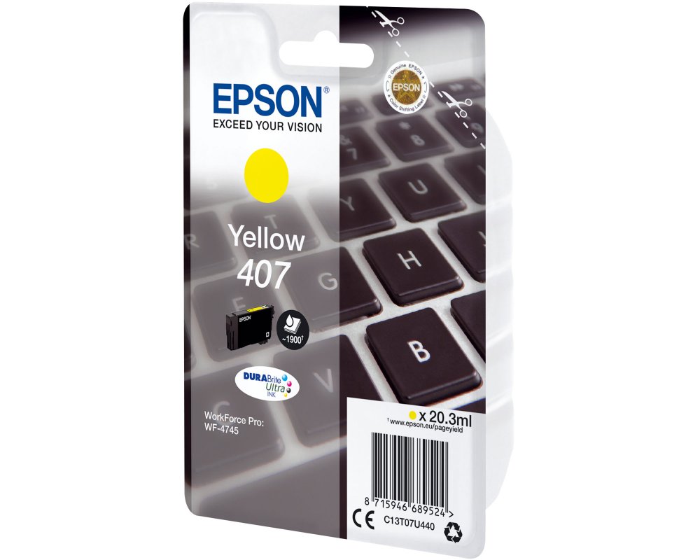 EPSON Original Tinte 407 Keyboard [modell] gelb
