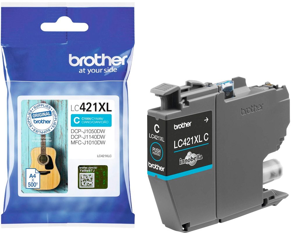 Brother LC-421XLC Original-Tinte [modell] (500 Seiten) cyan