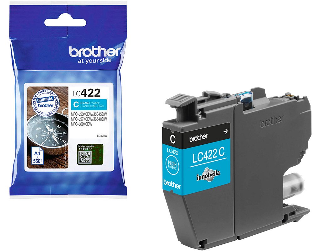 Brother 422 Original-Druckerpatrone LC422C [modell] cyan (550 Seiten)