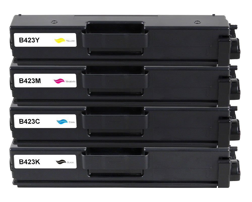 Kompatibel mit Brother TN-423BK, TN-423C, TN-423M und TN-423Y 4 XL-Toner Set [modell] von TONERDUMPING