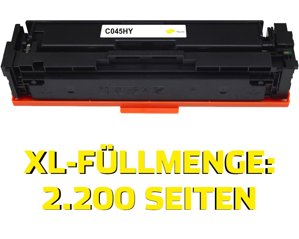 Kompatibel mit Canon 045H / 1246C002 XL-Toner Gelb [modell] von TONERDUMPING