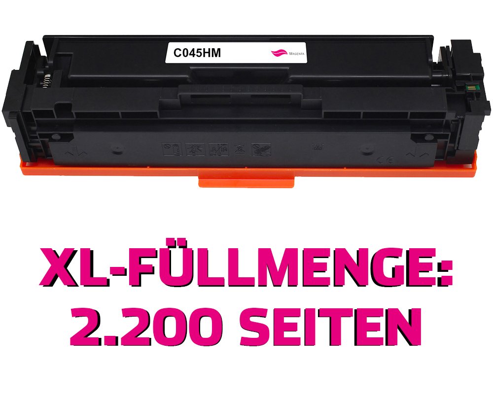 Kompatibel mit Canon 045H / 1244C002 XL-Toner Magenta [modell] von TONERDUMPING