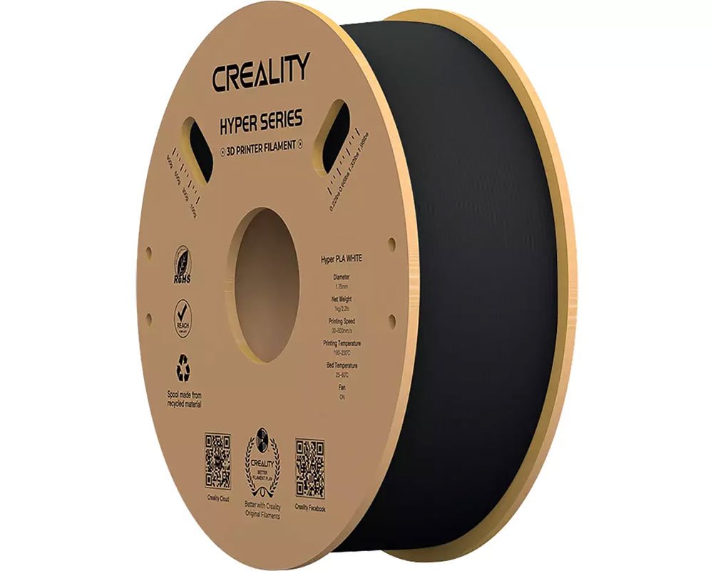 PLA Filament Schwarz (1kg / 1,75 mm) Hyper Serie 3D von CREALITY