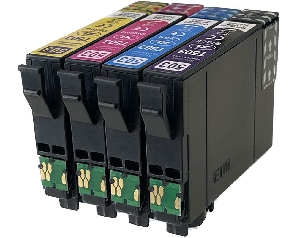 Kompatibel mit EPSON 503XL Druckerpatronen Multipack [modell] 13,2 ml + 3 x 10,2 ml (schwarz, cyan, magenta, gelb) von TONERDUMPING