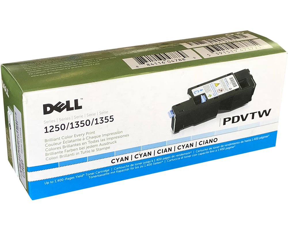 Original Delltoner C5GC3/ PDVTW/ 593-11141 [modell] (1.400 Seiten) Cyan