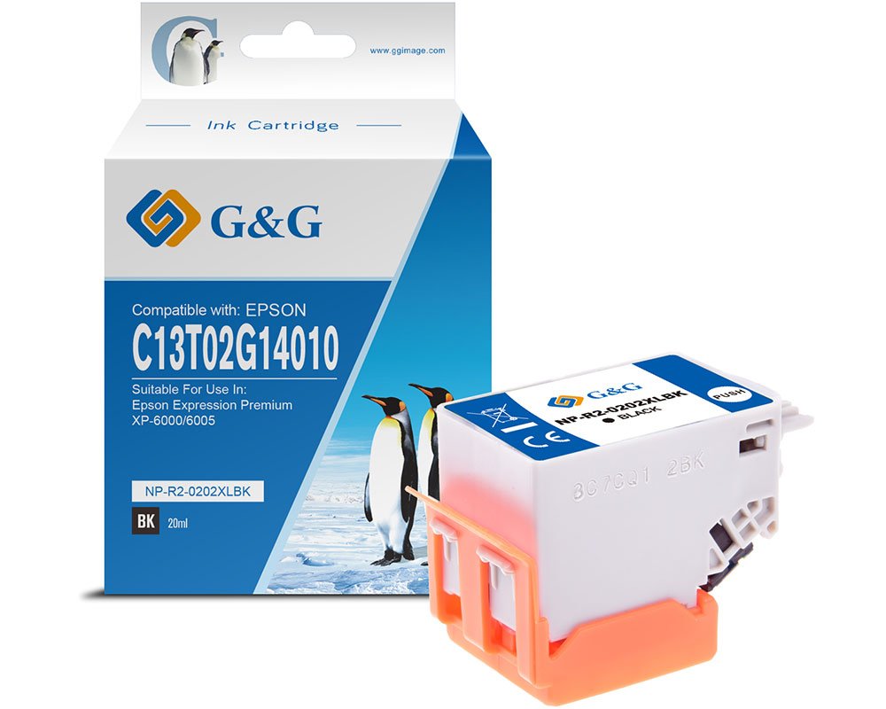 Kompatibel mit Epson 202XL Druckerpatrone Schwarz [modell] - Marke: G&G