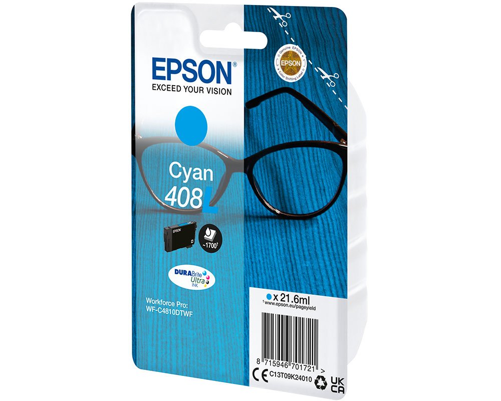 EPSON 408L Original-Druckerpatrone C13T09K24010 [modell] 21,6 ml, 1700 Seiten, cyan