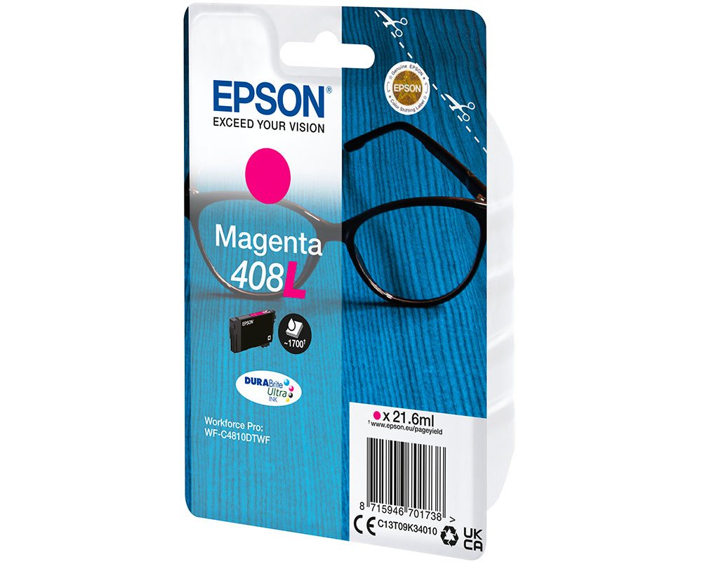 EPSON 408L Original-Druckerpatrone C13T09K34010 [modell] 21,6 ml, 1700 Seiten, magenta
