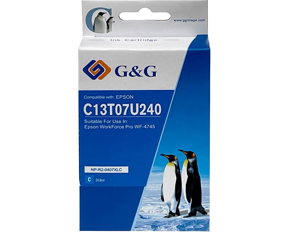Kompatibel mit Epson 407/ C13T07U240 Druckerpatrone Cyan [modell] - Marke: G&G
