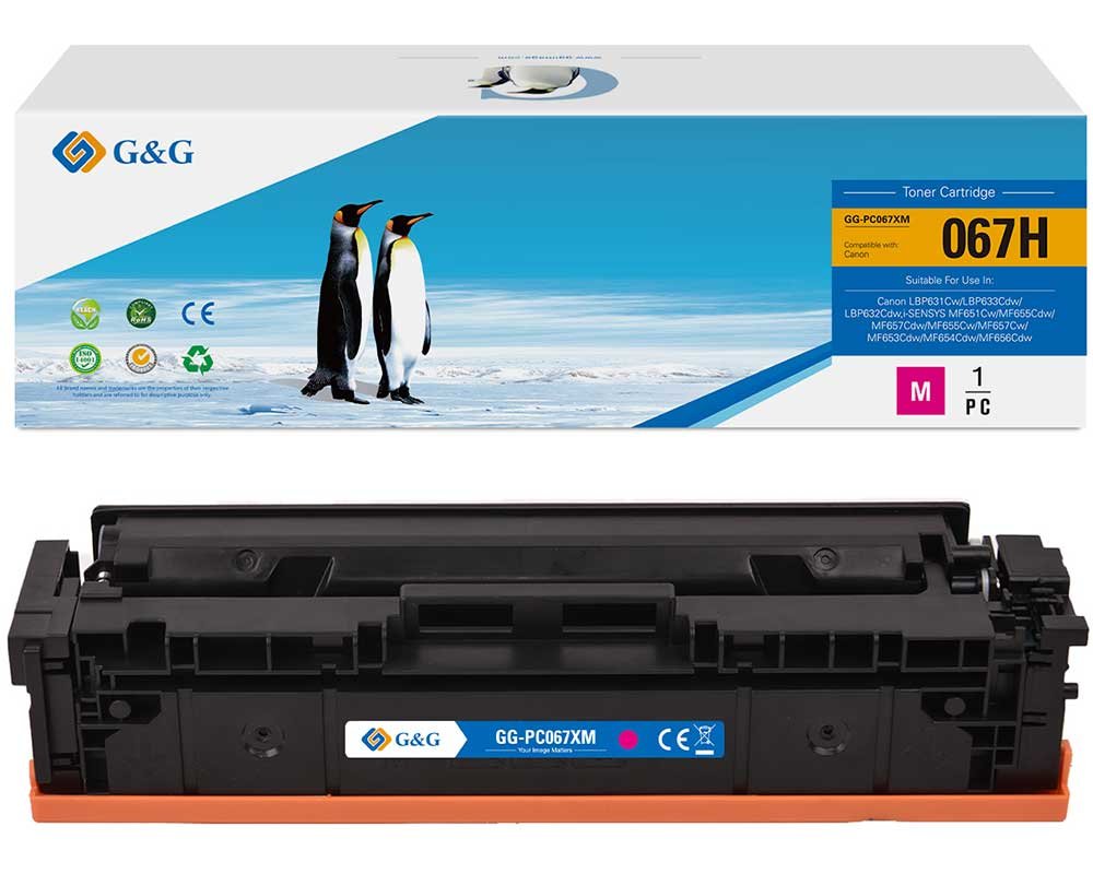 Kopmpatibel mit Canon 067H/ 5104C002 XL-Toner [modell] (2.350 Seiten) Magenta - Marke: G&G