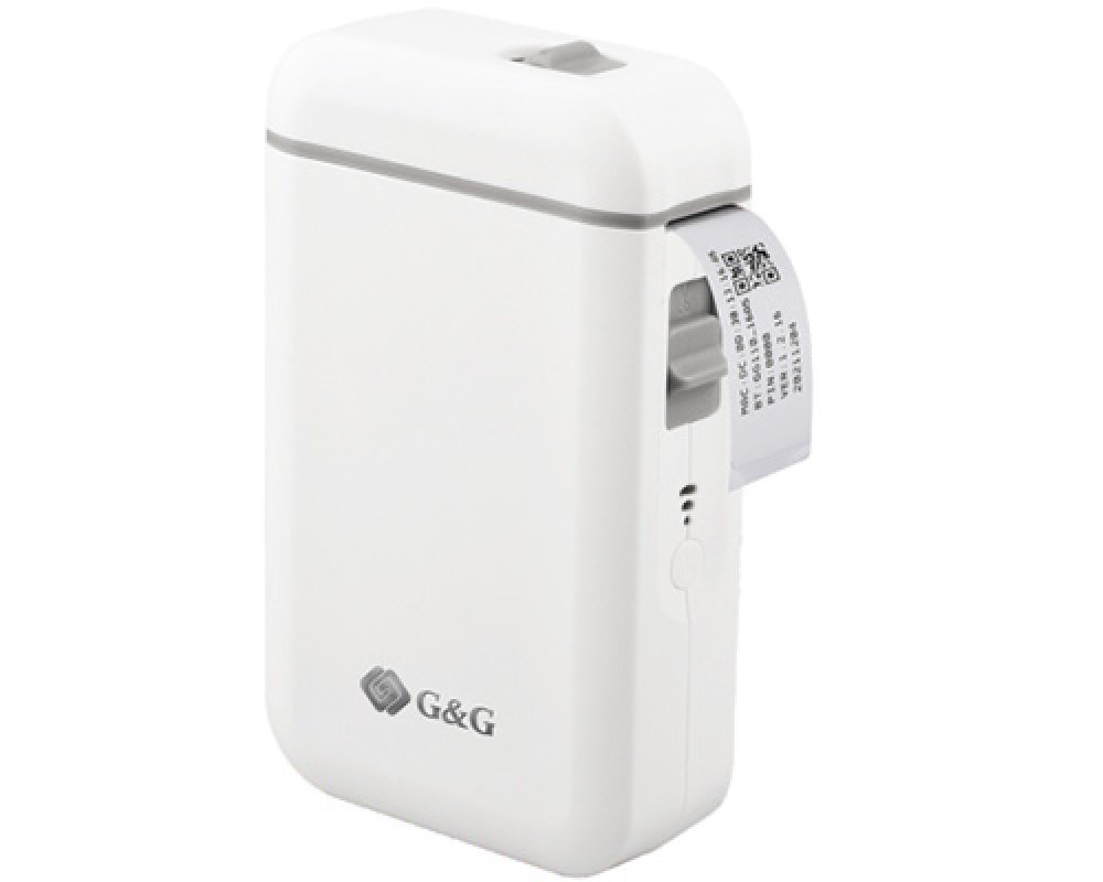 G&G GG-D110 Beschriftungsgerät für iOS/ Android - Bluetooth für 15mm Etiketten, 90 Tage Standby-Akku