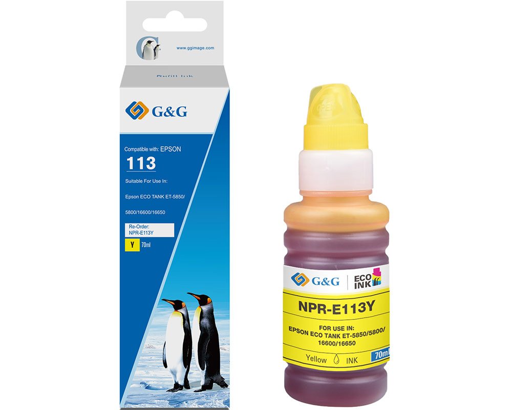 Kompatible Tinte als Ersatz für Epson 113 Gelb [modell] - Marke: G&G