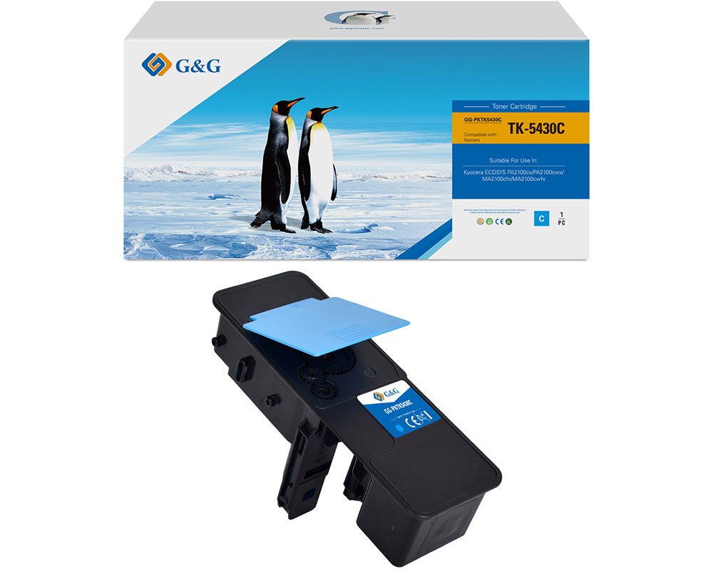 Kompatibel mit Kyocera TK-5430C Toner Cyan [modell] - Marke: G&G (1250 Seiten)