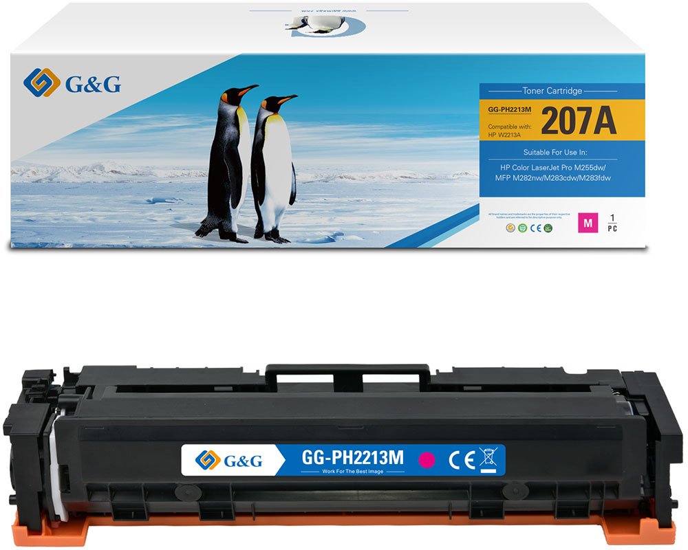 Kompatibel mit HP 207A / W2213A Toner Magenta (Newbuilt mit Chip) [modell] - Marke: G&G